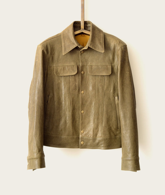 SavasLeather JacketThe '68: Olive Olioso