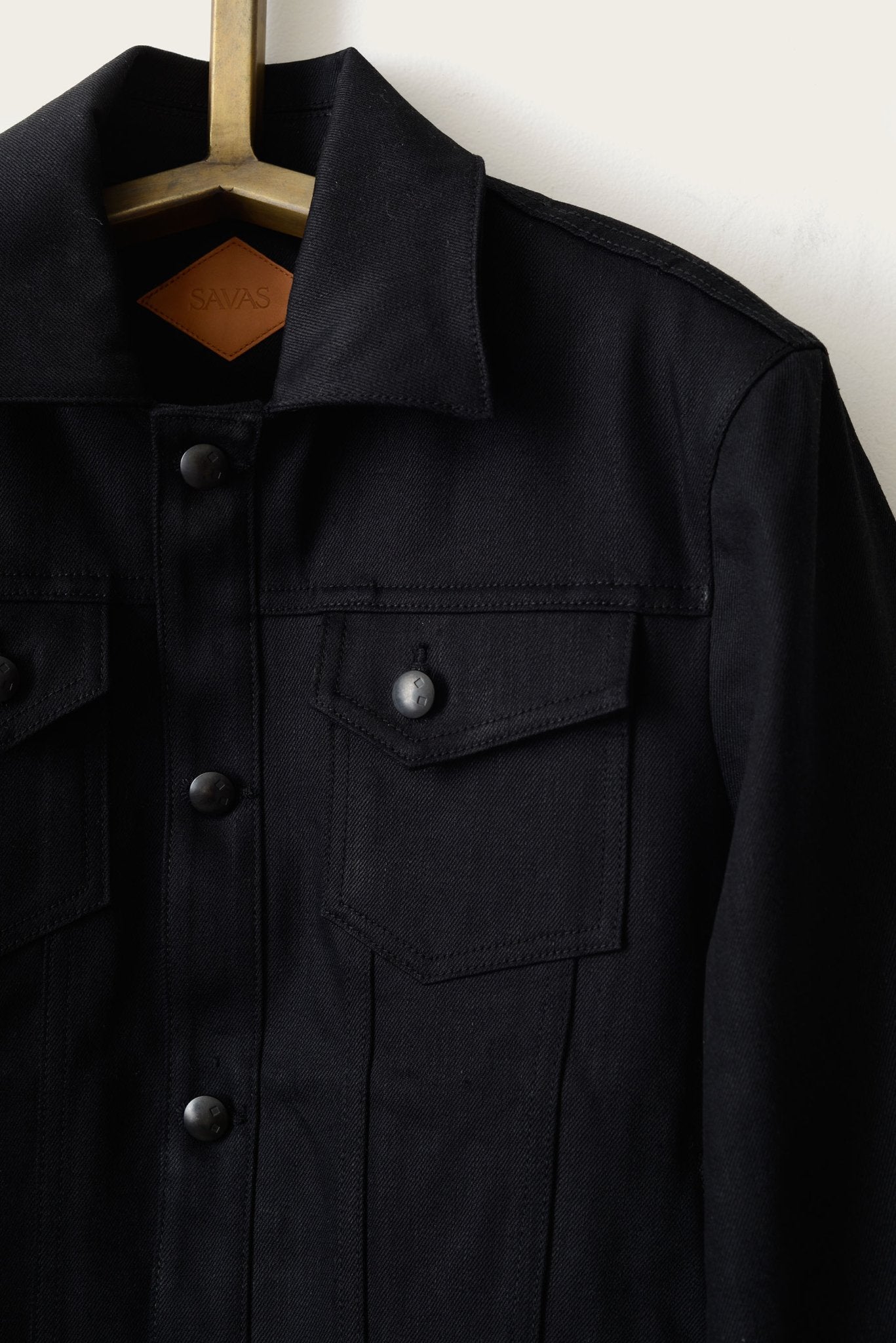 SavasLeather JacketThe Denham: Black Denim