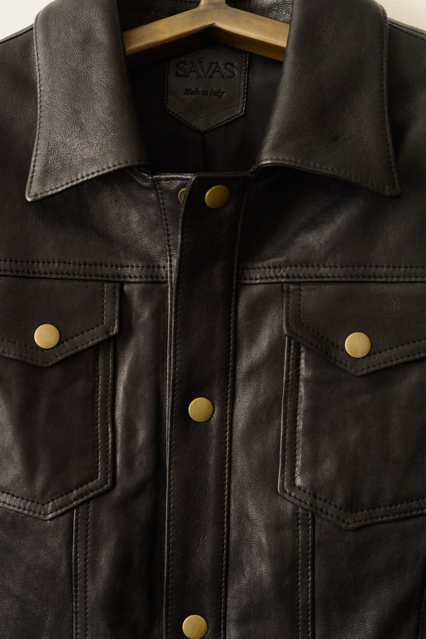 SavasLeather JacketThe Denham: Black Oiled Lamb