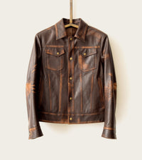 SavasLeather JacketThe Denham: Brown Asporto