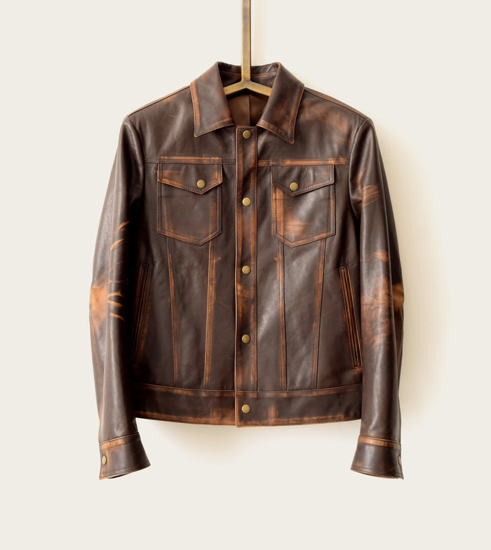 SavasLeather JacketThe Denham: Brown Asporto