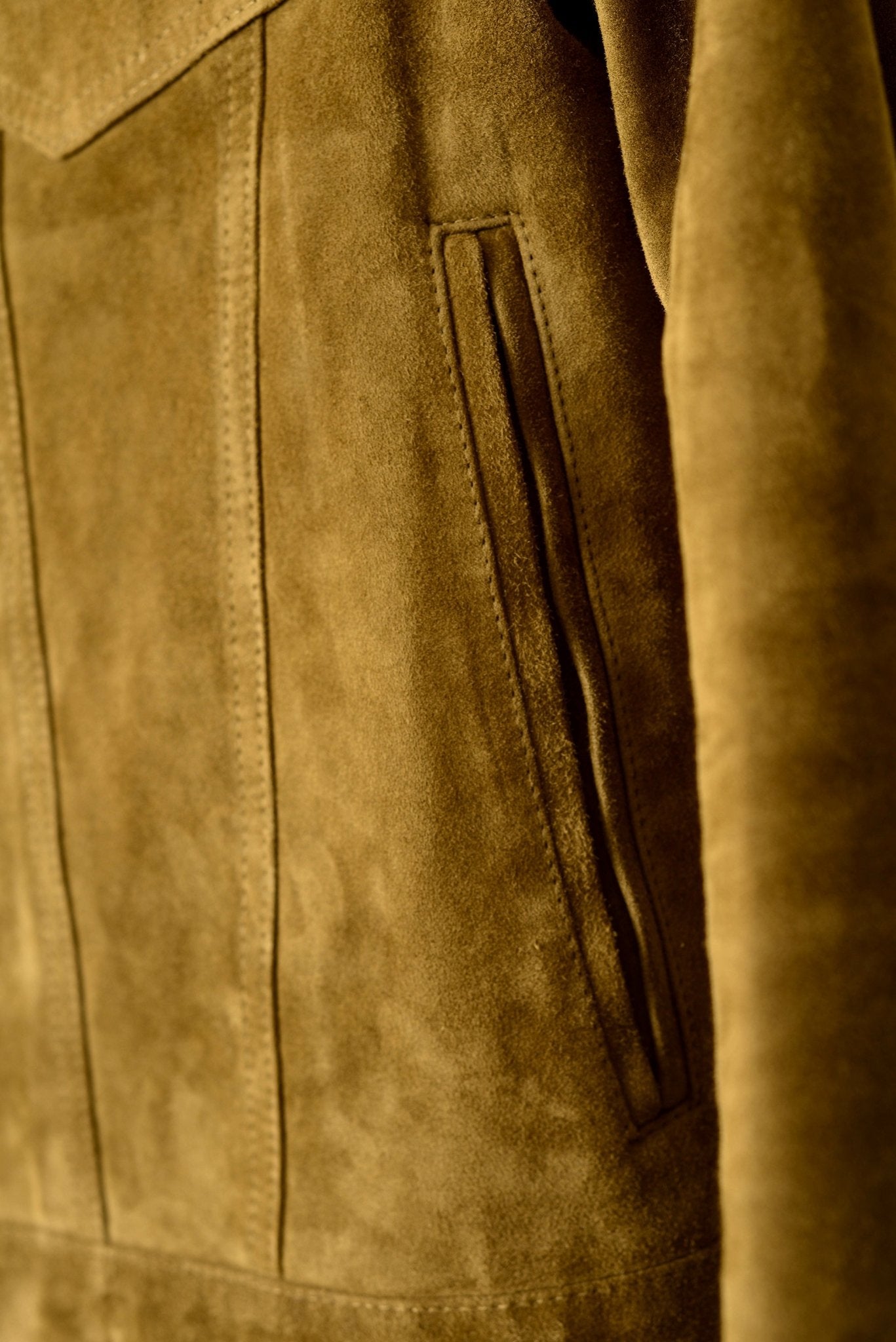 SavasLeather JacketThe Denham: Olive Calf Suede