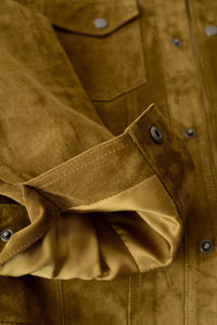 SavasLeather JacketThe Denham: Olive Calf Suede