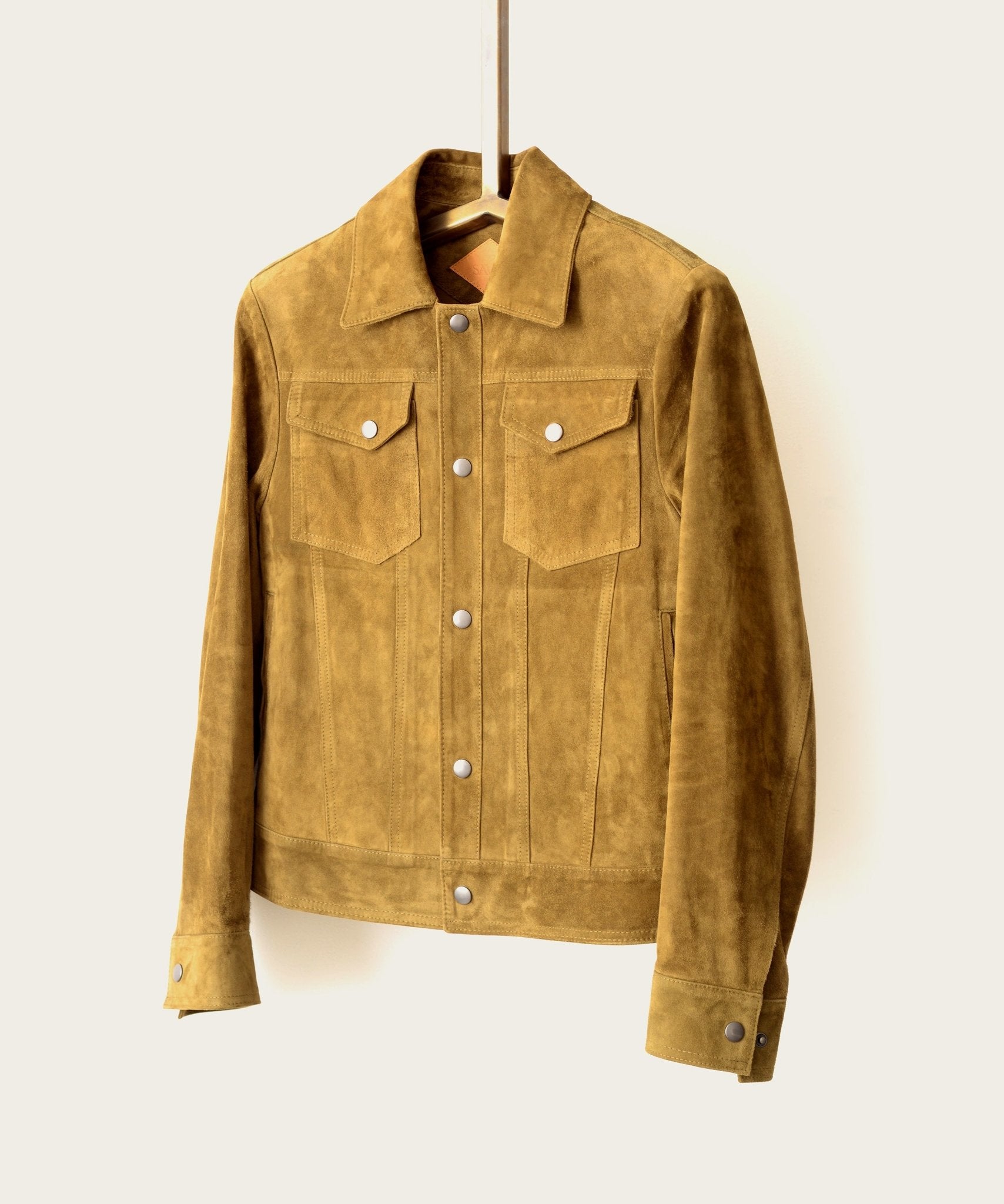 SavasLeather JacketThe Denham: Olive Calf Suede