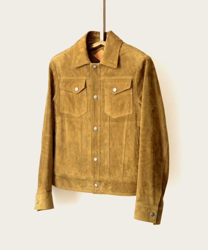 SavasLeather JacketThe Denham: Olive Calf Suede