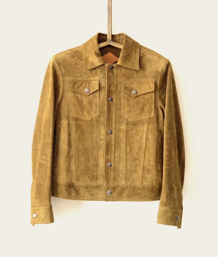 SavasLeather JacketThe Denham: Olive Calf Suede