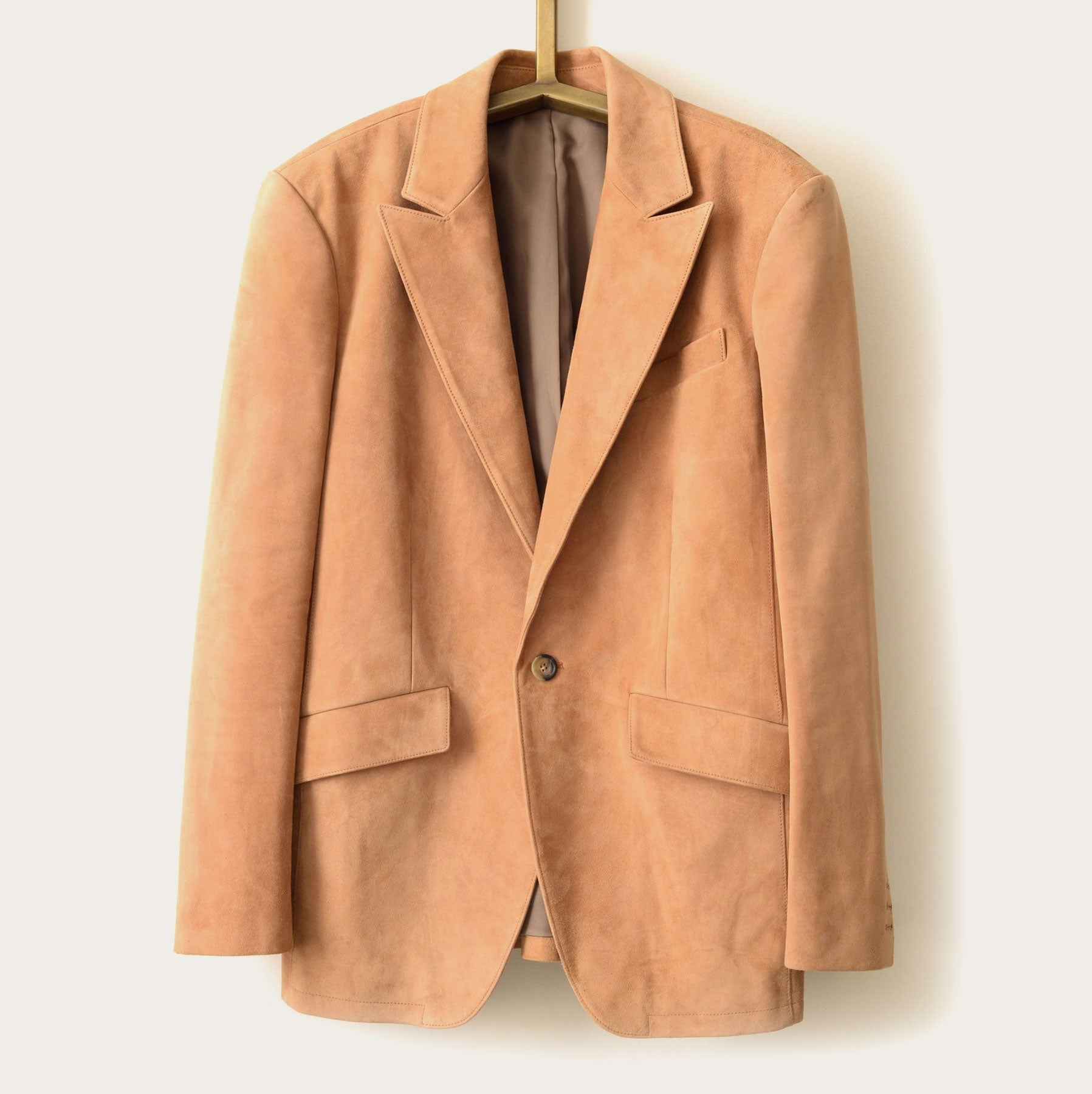 SavasThe Dinner Jacket: Blush Lustro Suede