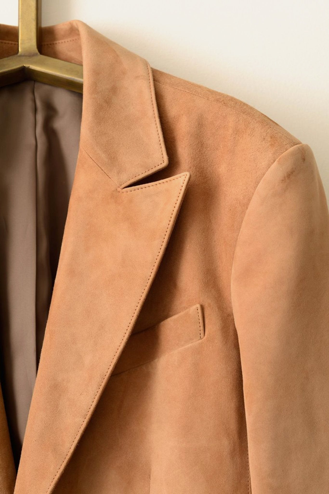 SavasThe Dinner Jacket: Blush Lustro Suede