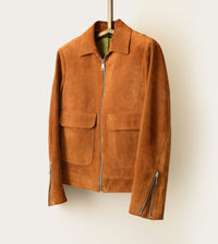 SavasThe Emmett Bomber: Cognac Suede