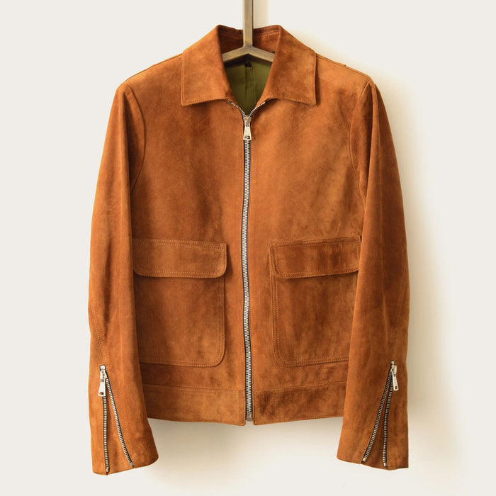 SavasThe Emmett Bomber: Cognac Suede