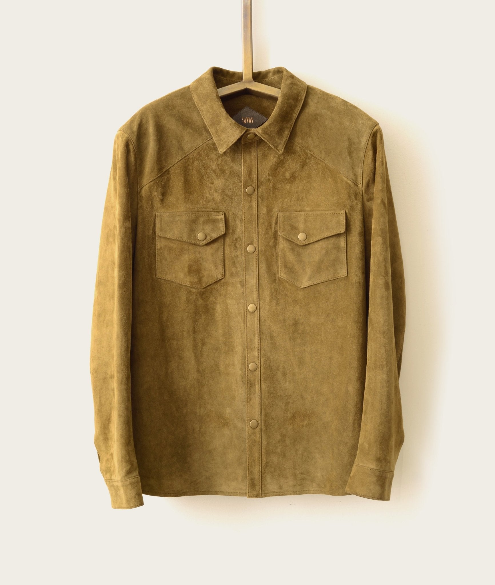 SavasLeather JacketThe Hutton: Olive Suede