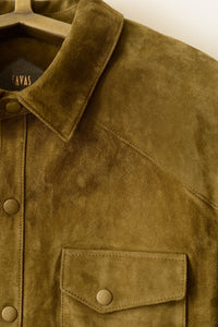 SavasLeather JacketThe Hutton: Olive Suede