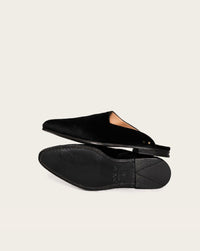 SavasFootwearThe Letta Slipper: Black Hair Calf