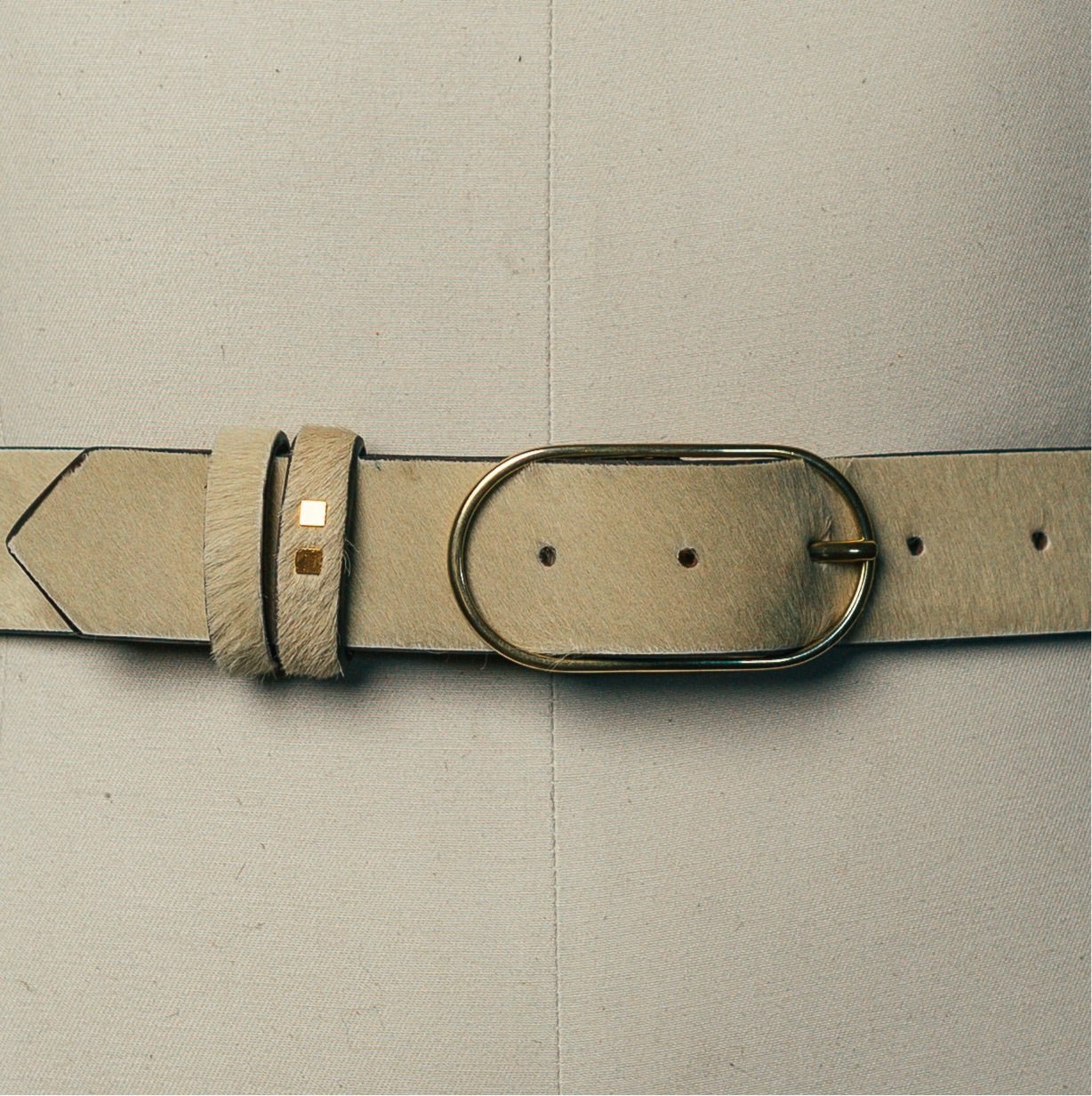 The Woodmont Belt: Champagne Hair Calf